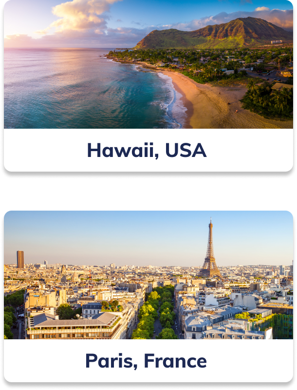 Hawai'i, USA & Pars, France